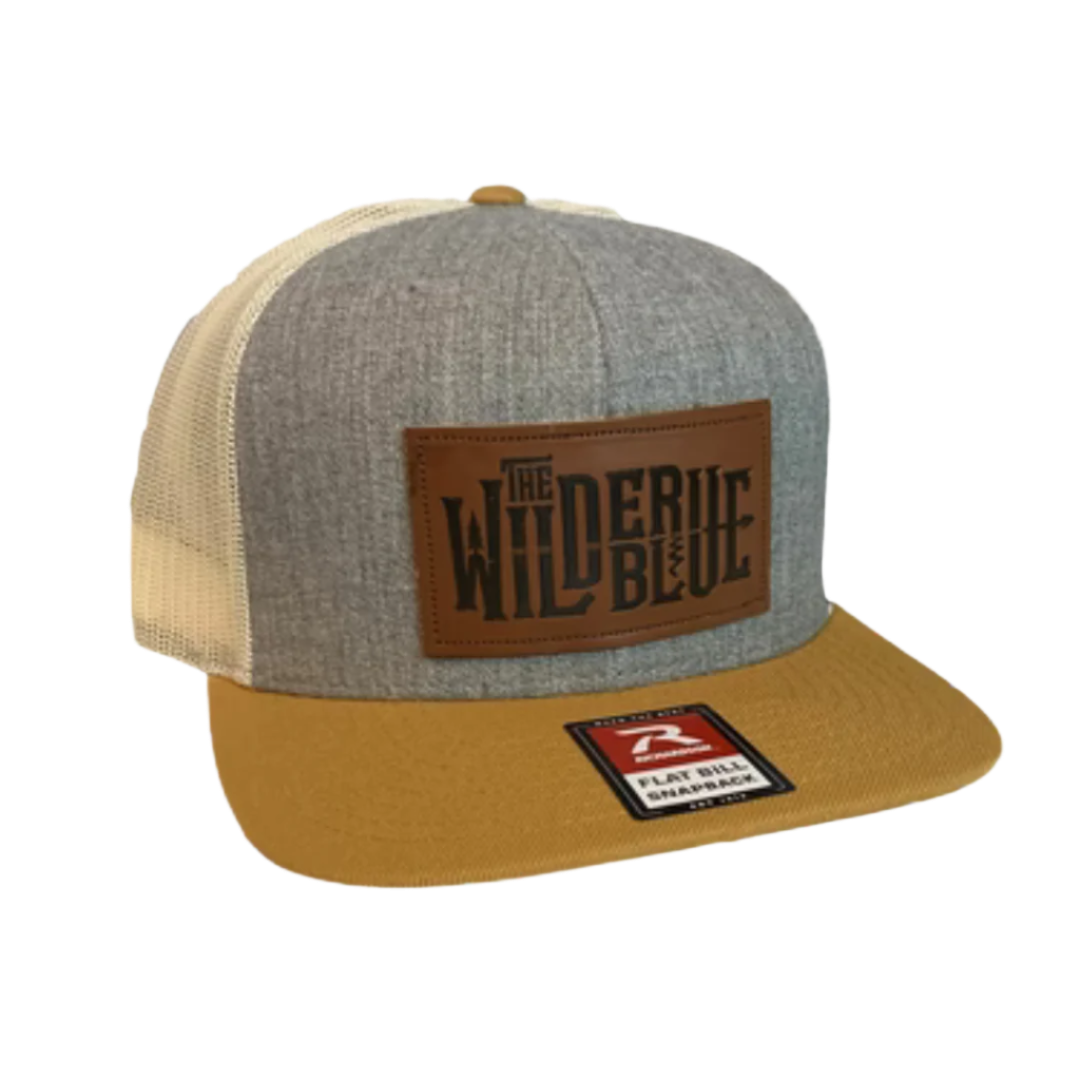 Leather Patch Gray/Cream/Yellow Hat