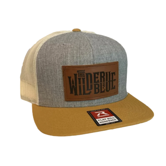 Leather Patch Gray/Cream/Yellow Hat